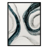 Palette Knife Textures Oil on Canvas 04 with a Black Frame-Esme Furnishings