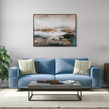 Palette Knife Textures Oil on Canvas 05 with a Black Frame-Esme Furnishings