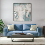 Palette Knife Textures Oil on Canvas 08 with a Black Frame-Esme Furnishings