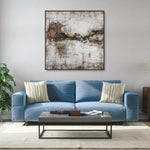 Palette Knife Textures Oil on Canvas 10 with a Black Frame-Esme Furnishings