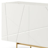 Berkeley Designs Helsinki White High Gloss Ceramic Marble Sideboard