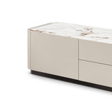 Berkeley Designs Shoreditch Taupe High Gloss Ceramic Marble Media TV Unit