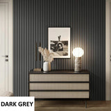 Acoustic Slatted Wall Panels Pack Of x4 240cm x 60cm - Range of Colours