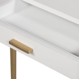 DI Designs Berkeley White & Gold Side Table