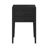 DI Designs Radford Black Oak Wood Bedside Table