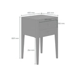 DI Designs Radford Black Oak Wood Bedside Table