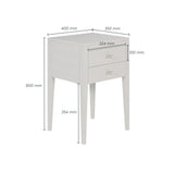 DI Designs Radford Grey Oak Wood Bedside Table