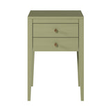DI Designs Radford Lichen Green Oak Wood Bedside Table