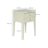 DI Designs Radford Lichen Green Oak Wood Bedside Table