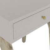DI Designs Laverstoke Grey Crocodile Style Bedside Table