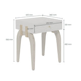 DI Designs Laverstoke Grey Crocodile Style Bedside Table