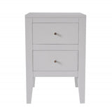 DI Designs Alton White Birch Wood Bedside Table