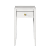 DI Designs Radford White Oak Wood Bedside Table | 1 Drawer