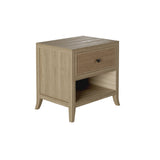 DI Designs Witley Natural Oak Wood Rattan Bedside Table | 1 Drawer