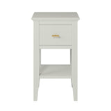 DI Designs Chilworth Grey Wood & Gold Side Table | 1 Drawer