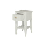 DI Designs Chilworth Grey Wood & Gold Side Table | 1 Drawer