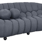 Bella Grey Bubble Cloud Boucle Velvet 3 Seater Sofa