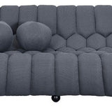 Bella Grey Bubble Cloud Boucle Velvet 3 Seater Sofa