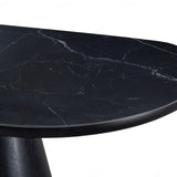 Bianca 200cm Oval Black Ceramic Marble Dining Table