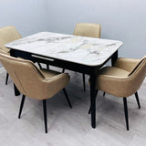 Tokyo 130-160CM Ceramic Extending Marble Dining Table In 4 Colours