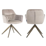 Richmond Interiors Aline Swivel Chair in Khaki Velvet