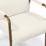DI Designs Campden Clay Cream Linen & Bronze Club Dining Chair
