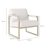 DI Designs Mickleton Soft Grey & Gold Club Armchair