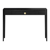 DI Designs Abberley Black Oak Wood & Gold Console Table
