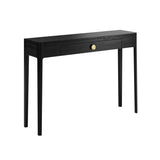 DI Designs Abberley Black Oak Wood & Gold Console Table