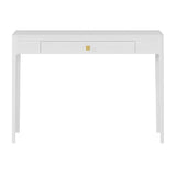 DI Designs Abberley White Oak Wood & Gold Console Table