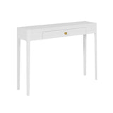 DI Designs Abberley White Oak Wood & Gold Console Table