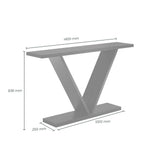 DI Designs Five Black Oak Wood V Console Table