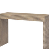 DI Designs Wickham Natural Oak Wood Ribbed Console Table