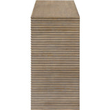 DI Designs Wickham Natural Oak Wood Ribbed Console Table