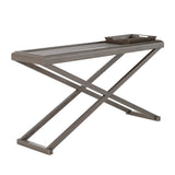 DI Designs Bentley Grey Oak Cross Leg Console Table