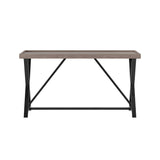 DI Designs Pershore Aged Oak Wood Crossed Leg Console Table