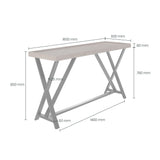 DI Designs Pershore Aged Oak Wood Crossed Leg Console Table