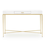 DI Designs Berkeley Gloss White & Gold Console Table
