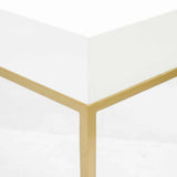 DI Designs Berkeley Gloss White & Gold Console Table