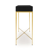 DI Designs Berkeley Gloss Black & Gold Console Table