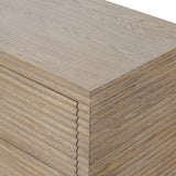 DI Designs Wickham Natural Oak Wood Ribbed Chest of Drawers | 4 Drawers