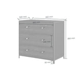 DI Designs Grafton Black Oak Wood Chest of Drawers