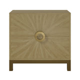 DI Designs Easton Solid Oak Wood Sunburst Chest Of Drawers