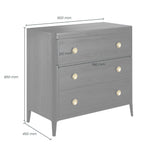 DI Designs Abberley Oak Wood & Gold Chest of Drawers