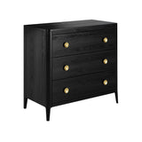 DI Designs Abberley Oak Wood & Gold Chest of Drawers