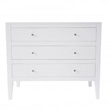 DI Designs Alton White Birch Wood Chest of Drawers | 3 Drawers