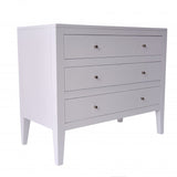 DI Designs Alton White Birch Wood Chest of Drawers | 3 Drawers