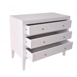 DI Designs Alton White Birch Wood Chest of Drawers | 3 Drawers