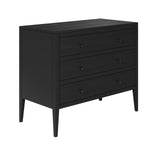 DI Designs Radford Black Oak Wood Chest of Drawers | 3 Drawers