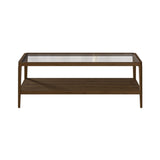 DI Designs Abberley Brown Oak Wood & Glass Rectangle Coffee Table